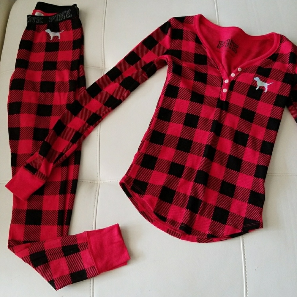Victoria's Secret Pink Henley thermal set